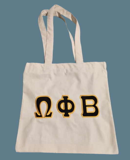 OPB Tote Bag (Black Letters - Gold Border)