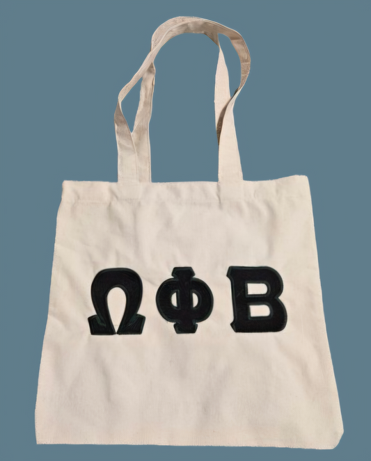 OPB Tote Bag (Black Letters - Green Border)