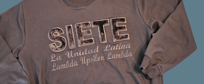 LUL Brown Monochromatic Felt and Embroidered Crewneck