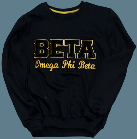 OPB Black Felt and Gold Embroidered Combo BETA Crewneck