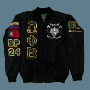 OPB Black Water Resistant Line Jacket (Fully Embroidered)