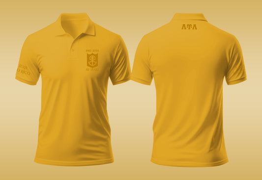 LUL Convention 2024 Gold Monochromatic Polo (Puerto Rico) - Embroidered