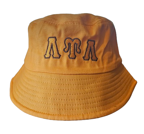 LUL T-Man Bucket Hat - Gold Letters - Brown Border - Embroidered