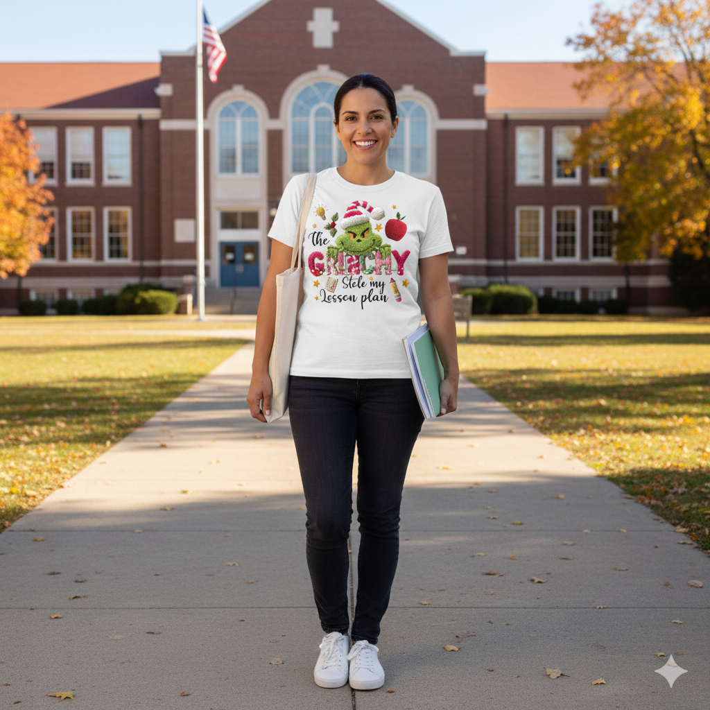 Greenchy Teacher Chirstmas T-Shirt