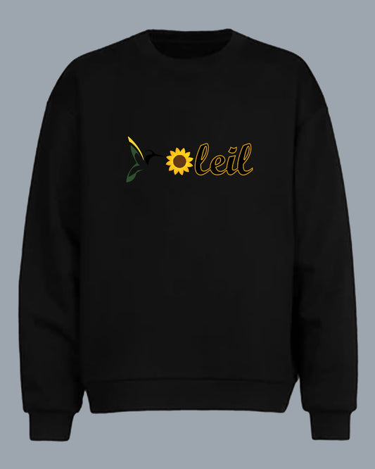 OPB Soleil Crewneck Sweatshirt - Multi Color Hummingbird - Black Letters (Embroidered)