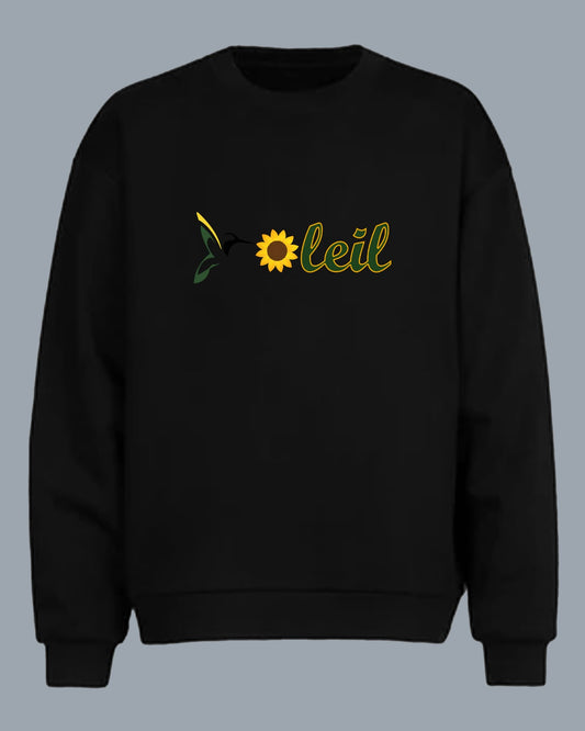 OPB Soleil Crewneck Sweatshirt - Multi Color Hummingbird - Green Letters (Embroidered)