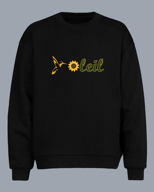 OPB Soleil Crewneck Sweatshirt - Gold Hummingbird - Green Letters (Embroidered)