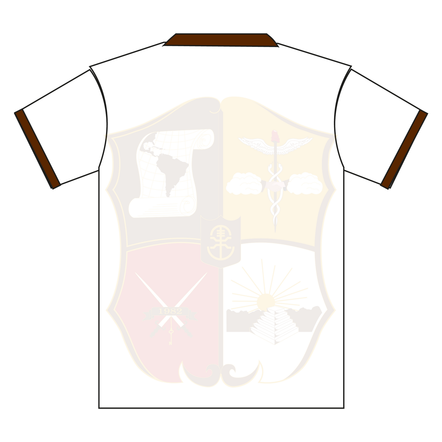 LUL White Crest Polo