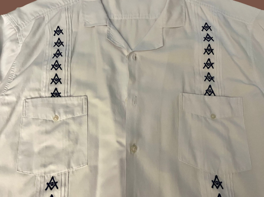 Short Sleeve Freemasonry Guayabera