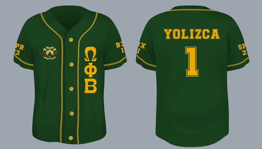 OPB Green Baseball Jersey - Green Lines (Sublimated)