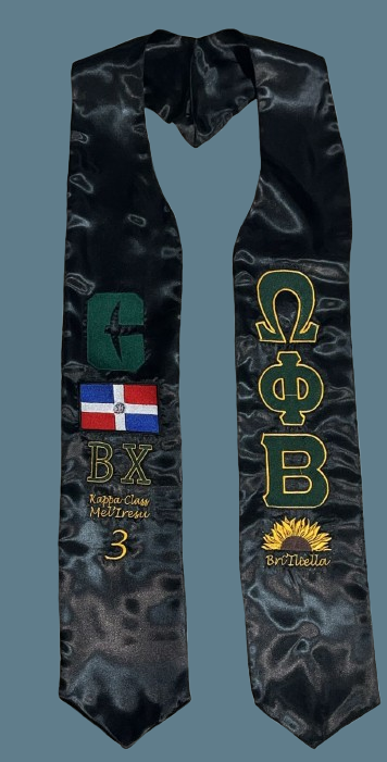 OPB Graduation Stole Examples (100% Embroidered)