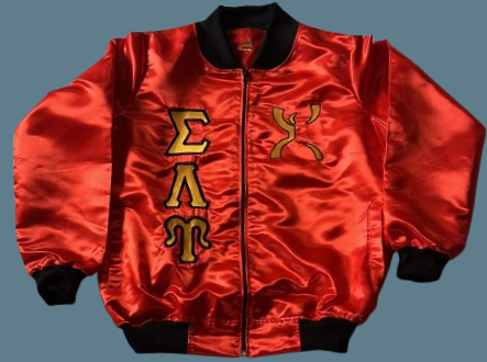 SLU Red Satin Spring Jacket (Fully Embroidered)