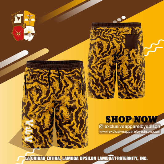 LUL Swimming Trunks (Gold and Brown Camo with LUL)