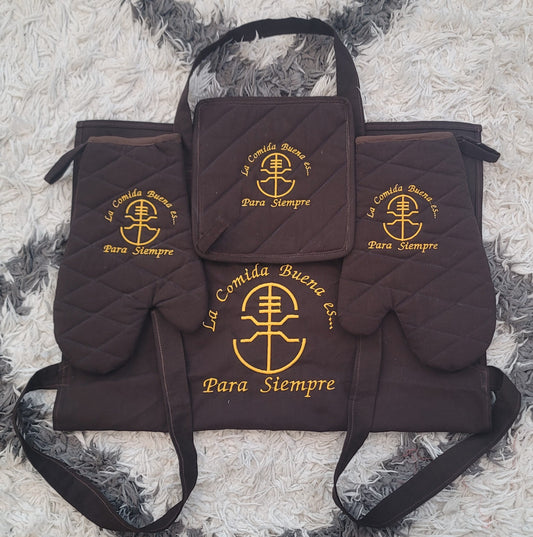 Apron and Oven Mitt Set