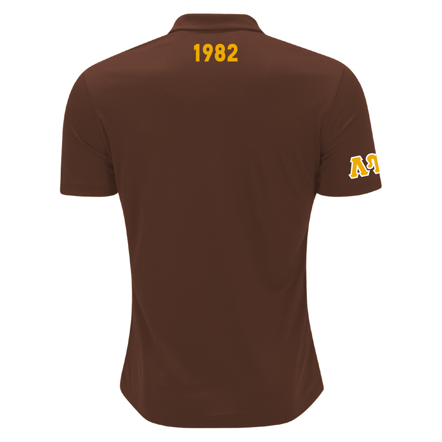 Brown LUL Golf Shirt - Vinyl Logos