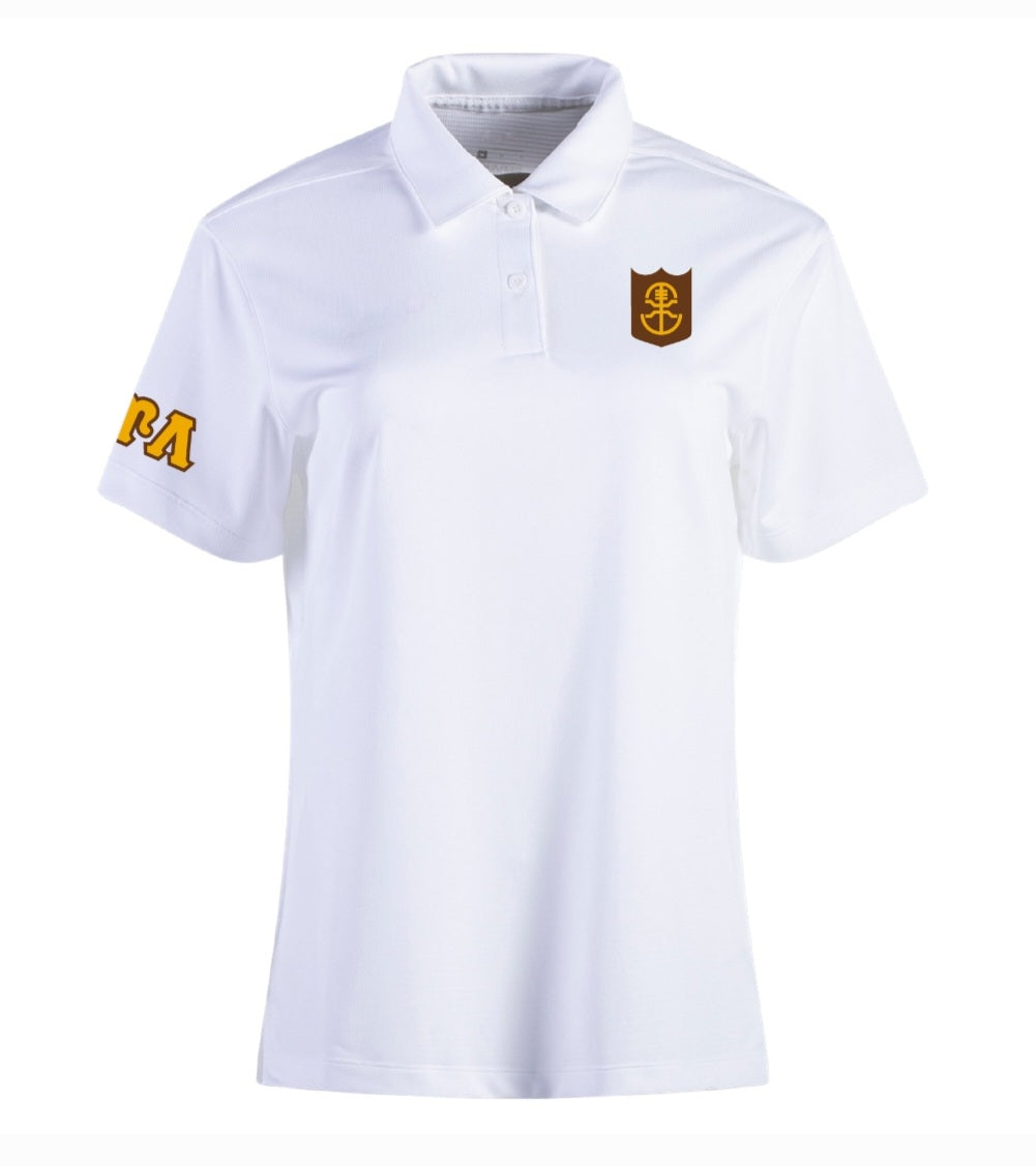 White LUL Golf Shirt - Embroidered Logos
