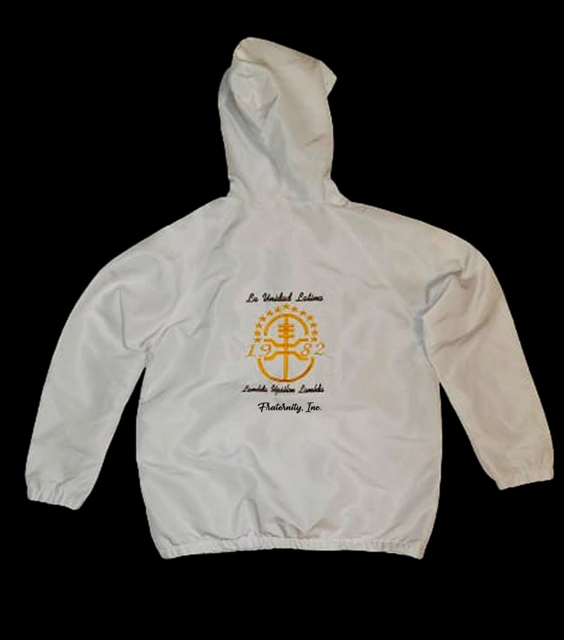 White LUL Water Resistant Windbreaker (embroidered front and back)