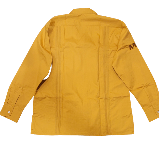 Brown on Gold Guayabera