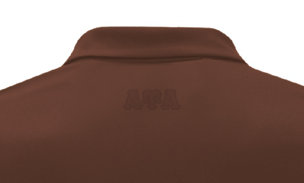 Brown LUL Golf Shirt - Embroidered Logos (Monochromatic neck)