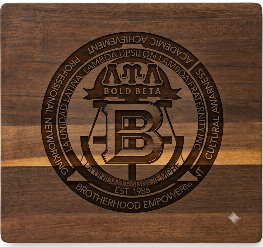 LUL Laser Engraved Acacia Wood Cutting Board (16" x 12" x 1")