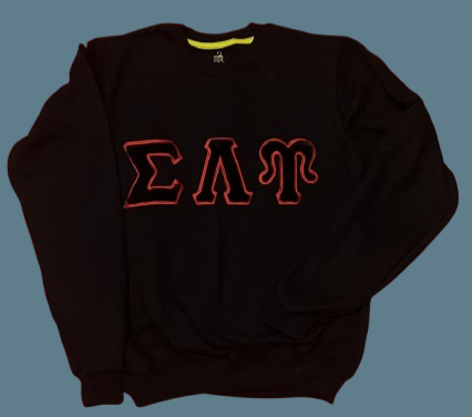 SLU Black Crewneck with Felt Letters