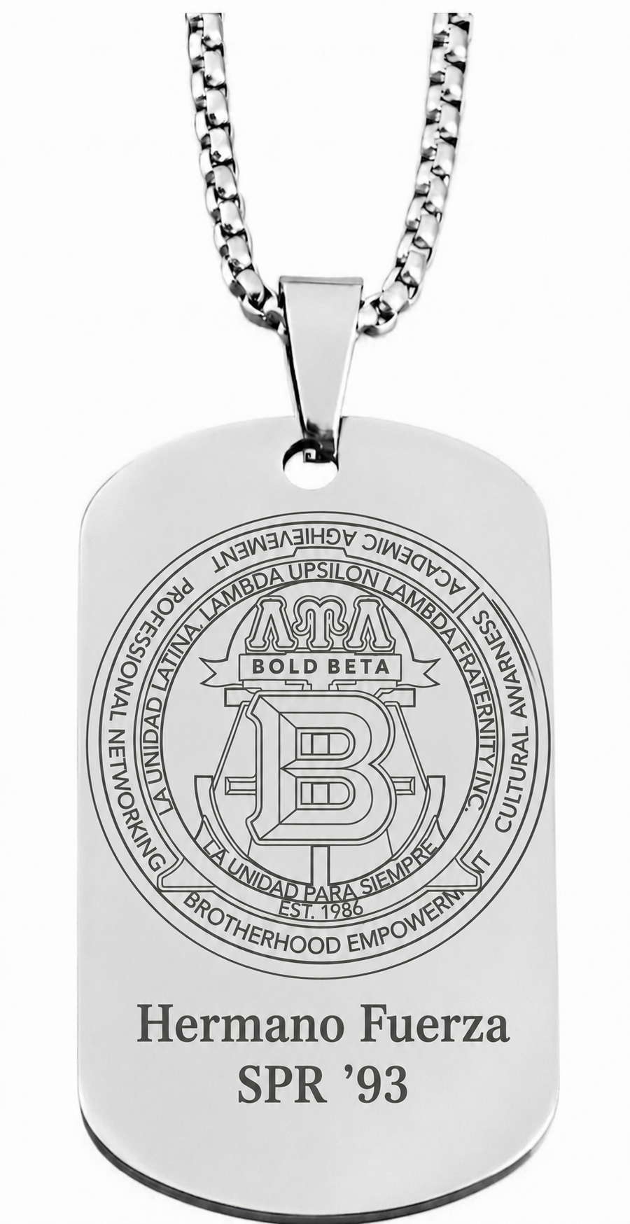 LUL Stainless Steel Dog Tag and Chain