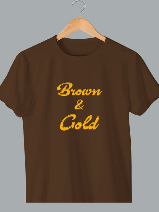 Kids' "Brown & Gold" T-Shirt - Brown