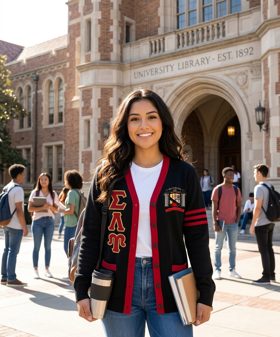 SLU Embroidered Cardigan