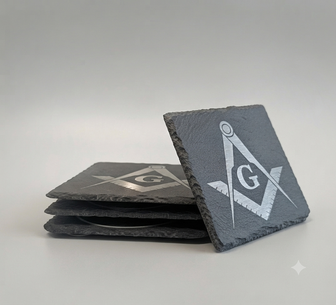 Freemason Slate Coasters (Set of 4)