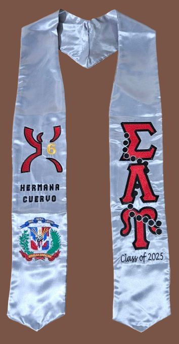 SLU Graduation Stole Example (100% Embroidered)