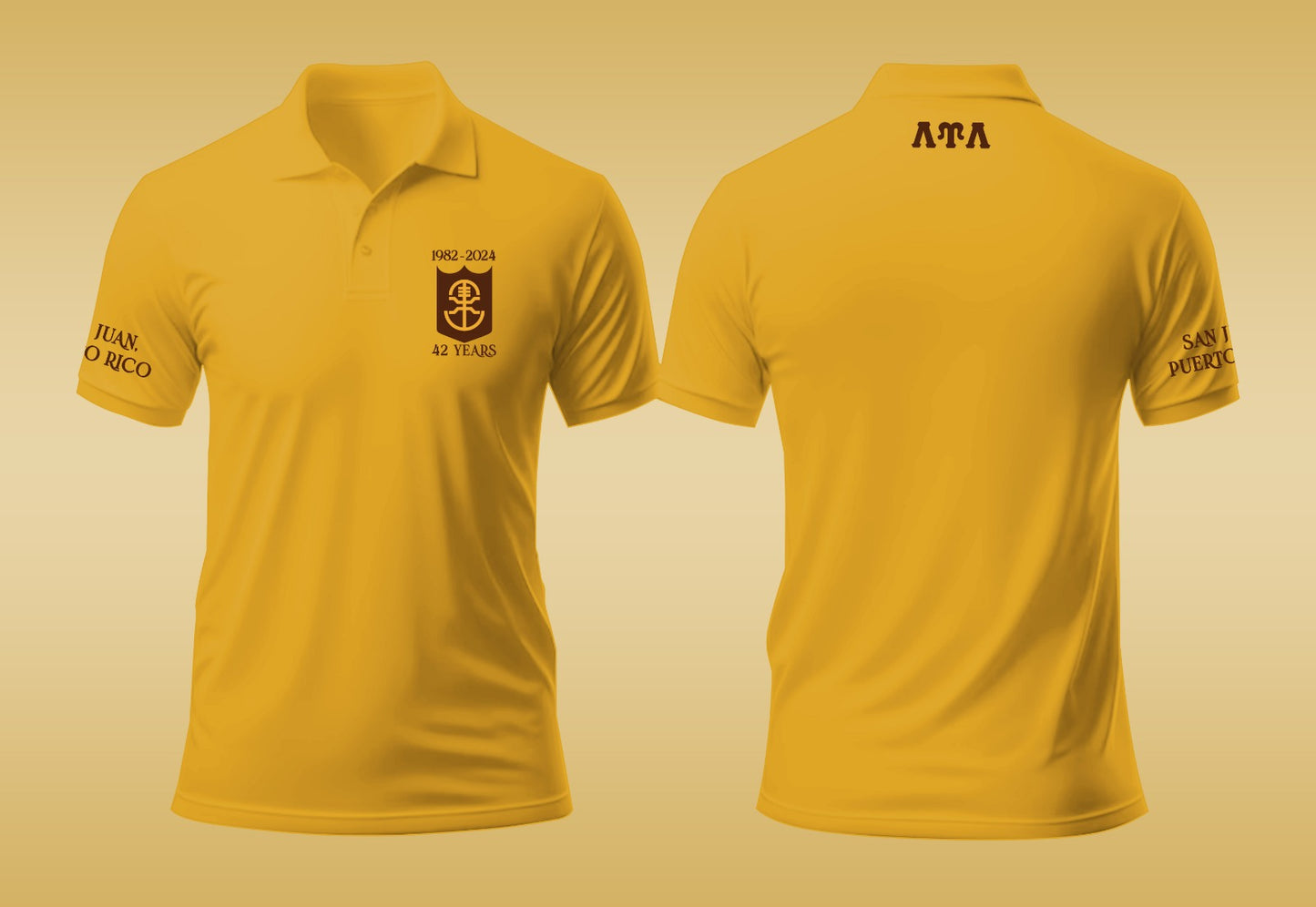 LUL Convention 2024 Gold Polo (Puerto Rico) - Embroidered