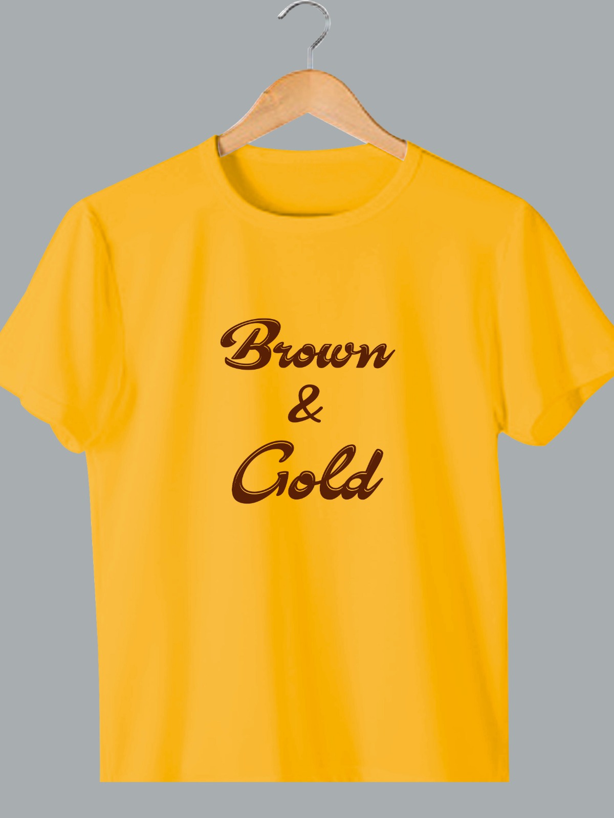 Kids' "Brown & Gold" T-Shirt - Gold