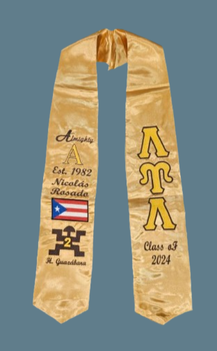 LUL Graduation Stole Examples (100% Embroidered)