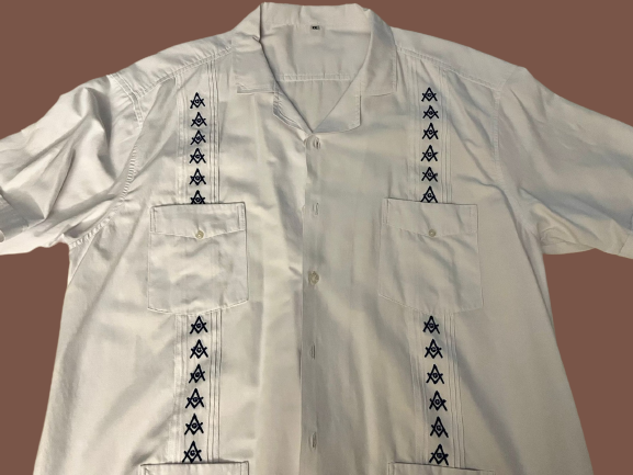 Short Sleeve Freemasonry Guayabera