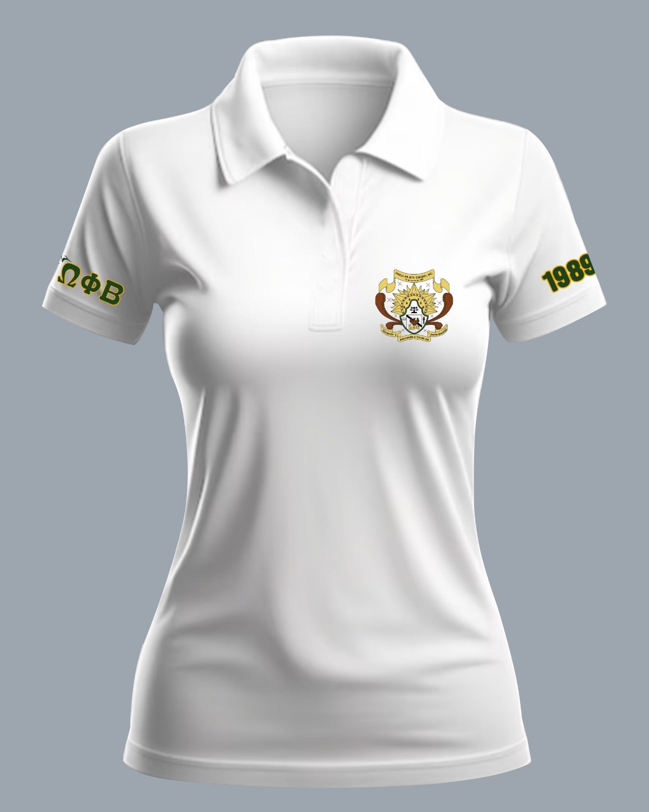 OPB Shield Fitted Polo - White (Sublimated)