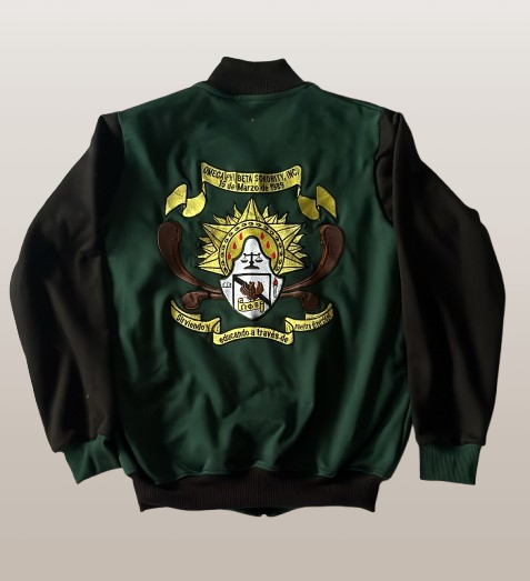 OPB Green Fleece Jacket with Black Sleeves - Fully Embroidered