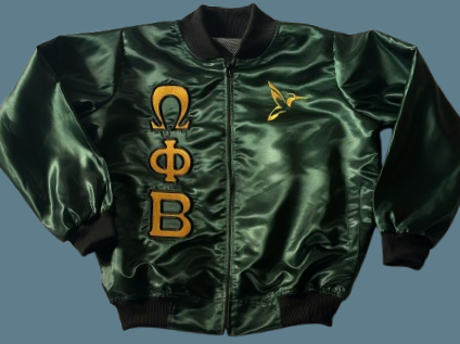 OPB Forest Green Satin Spring Jacket (Fully Embroidered