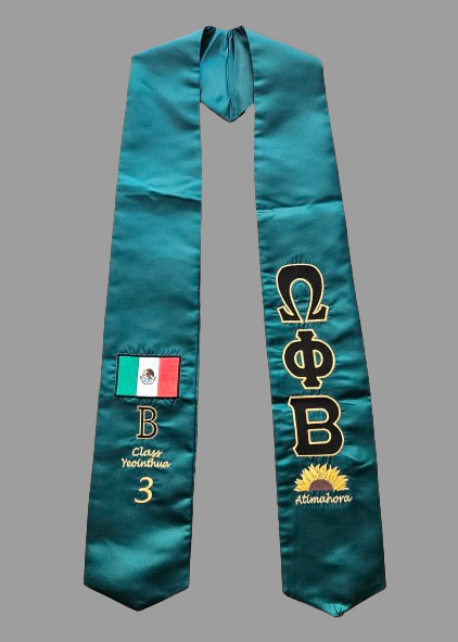 OPB Graduation Stole Examples (100% Embroidered)