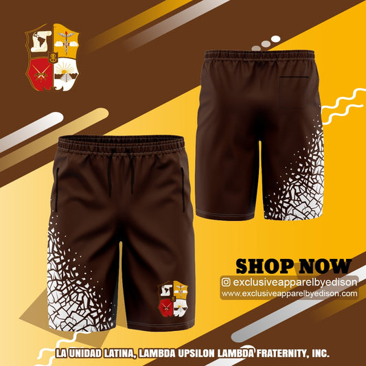 LUL Swimming Trunks (Brown with White and shield)