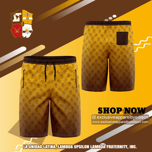 LUL Swimming Trunks (Gold with Many T-man)