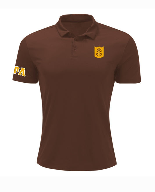 Brown LUL Golf Shirt - Embroidered Logos