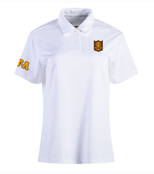 White LUL Golf Shirt - Embroidered Logos