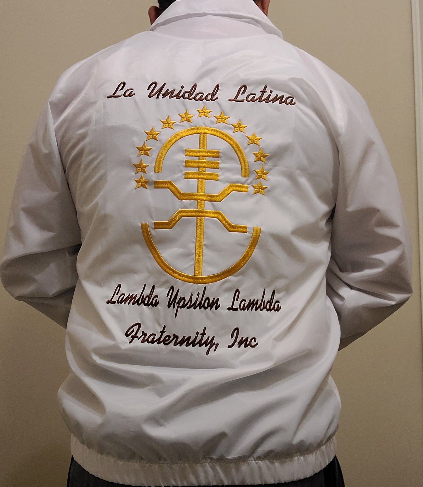 White LUL Waterproof Jacket (embroidered front and back)