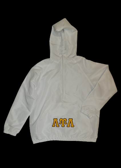 White LUL Water Resistant Windbreaker (embroidered front and back)