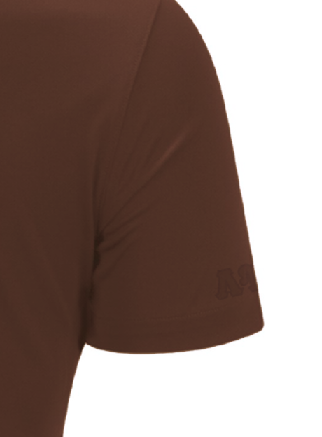 Brown LUL Golf Shirt - Embroidered Logos (Monochromatic sleeve and neck)