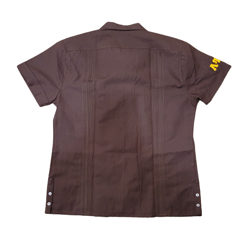 Gold on Brown Guayabera