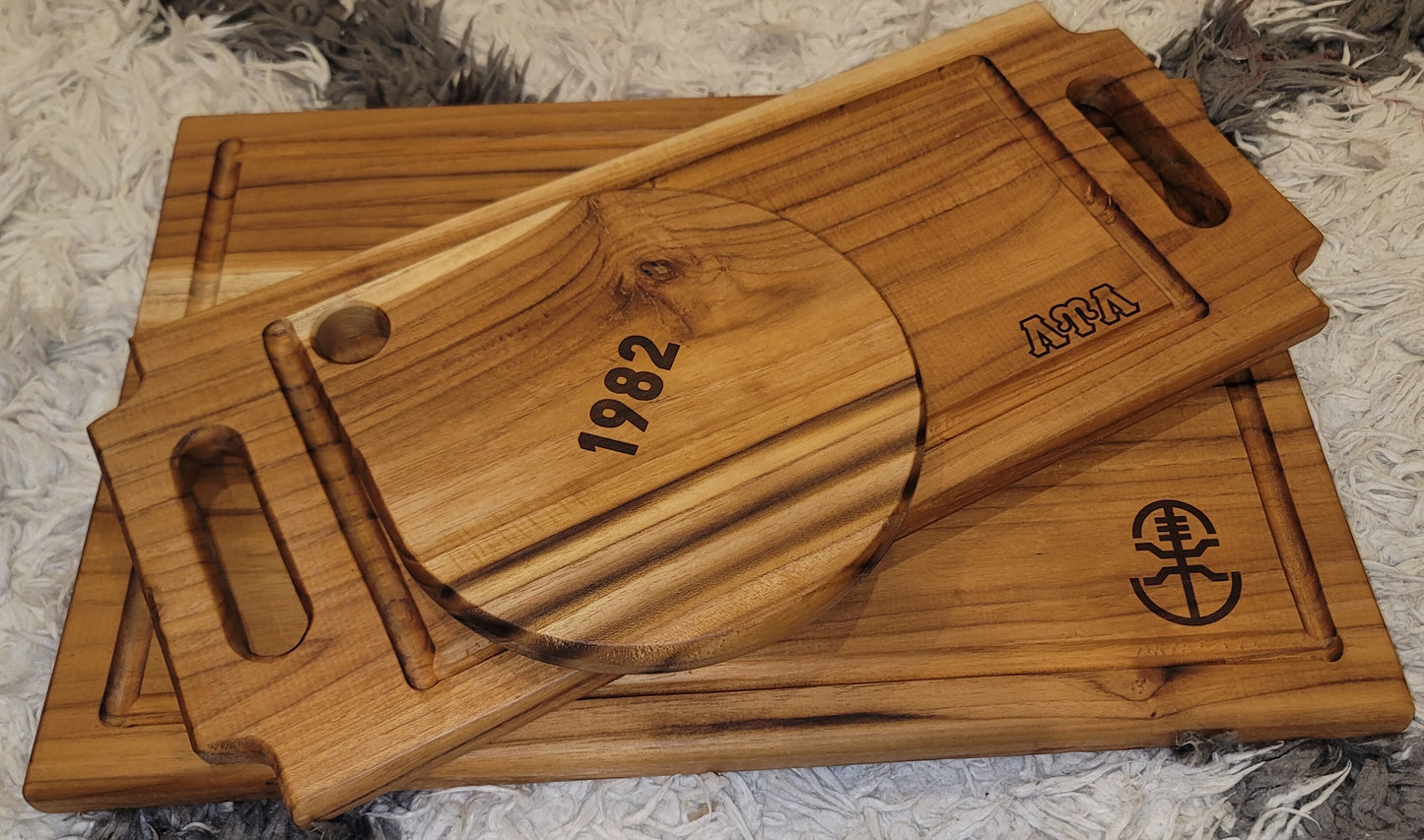 Teak Wood Cutting Board Set