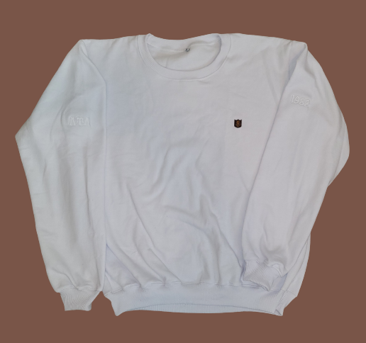 White LUL Fleece Sweatshirt Monochromatic Combo