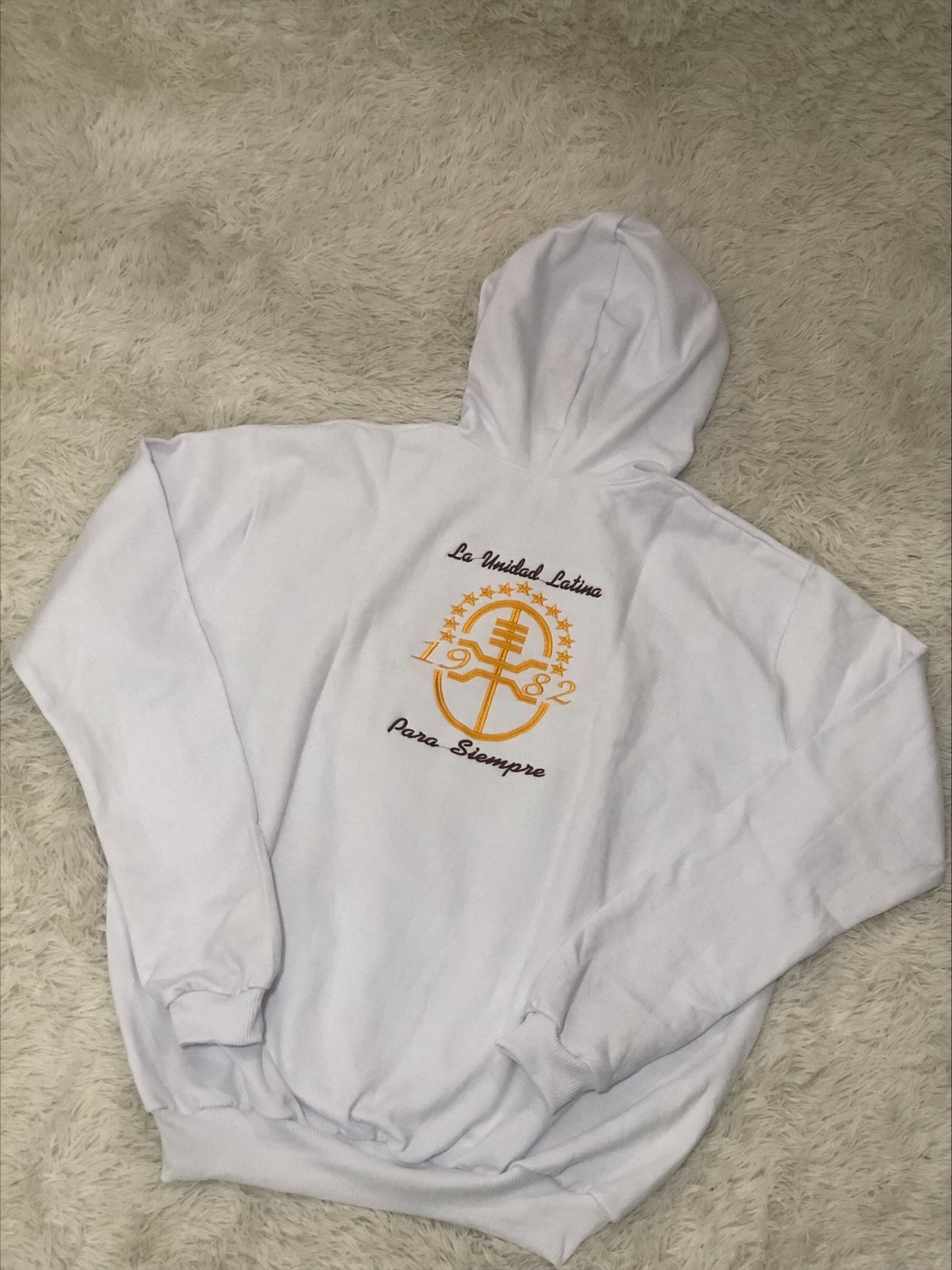 White Hoodie Fully Embroidered