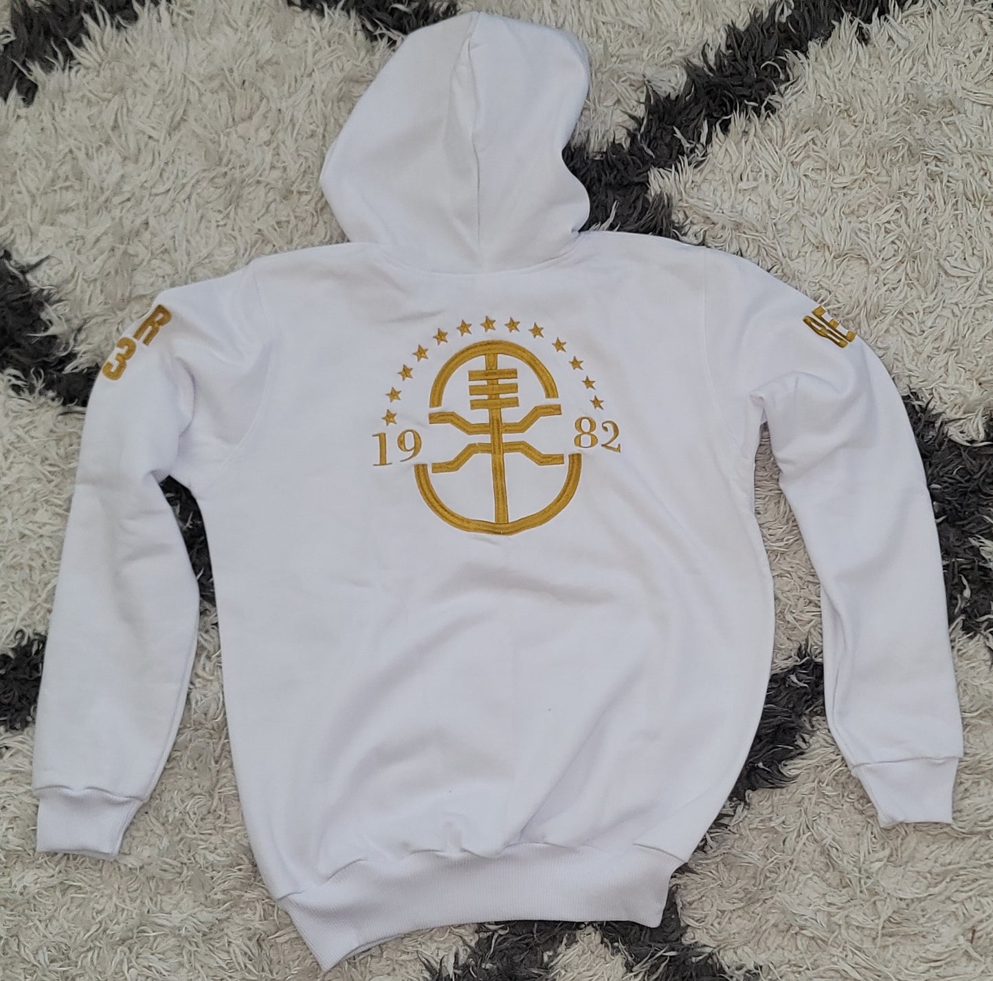 White Hoodie Fully Embroidered (Personalized)